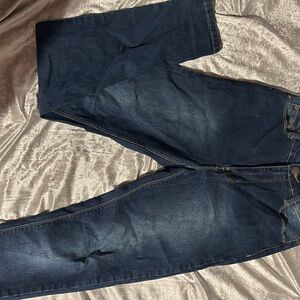 High Rise Blue Skinny Jeans